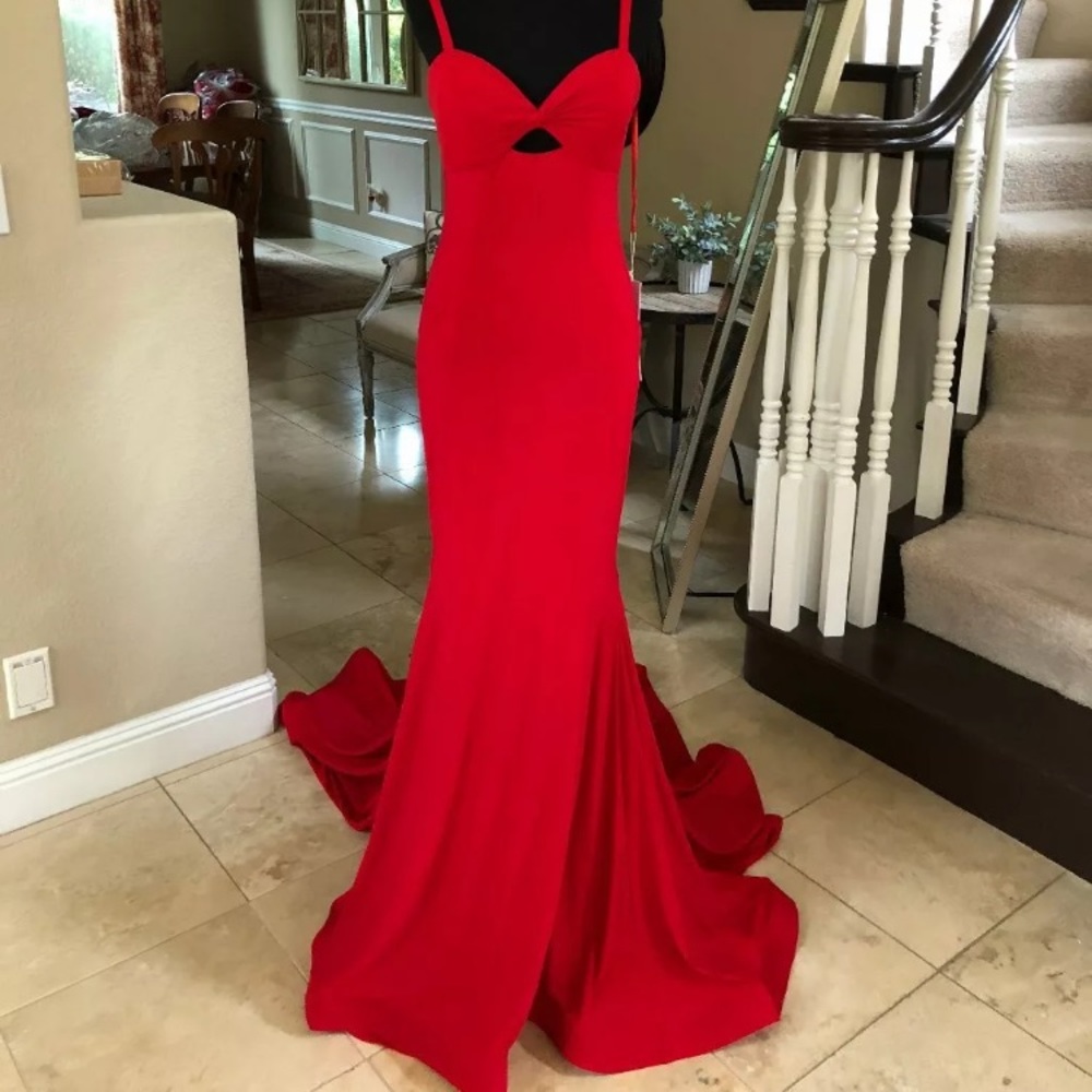 Red jovani prom pageant formal #49251 gown size 8
